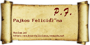 Pajkos Feliciána névjegykártya